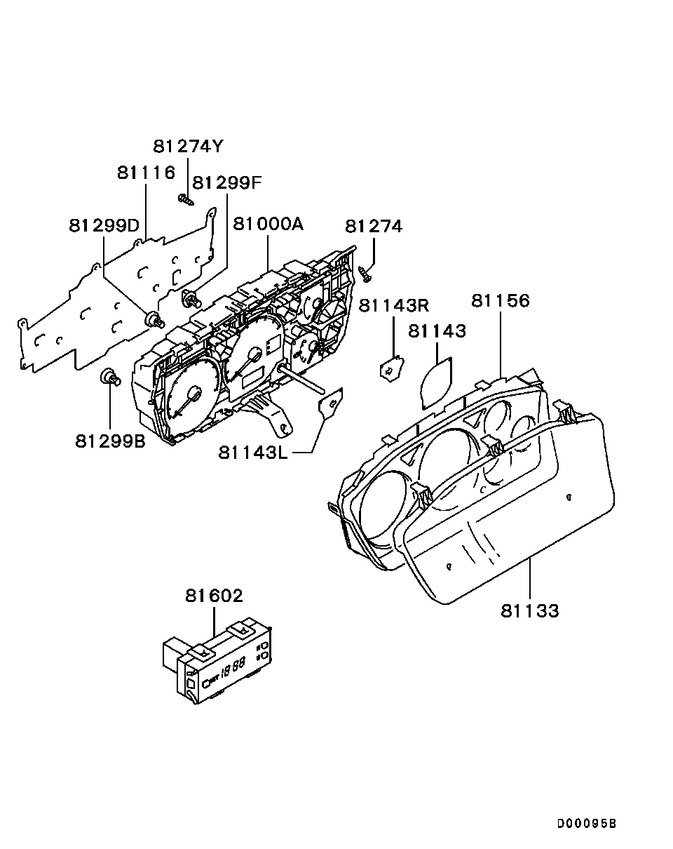 Щиток приборов для Мицубиси Лансер 2000-2007