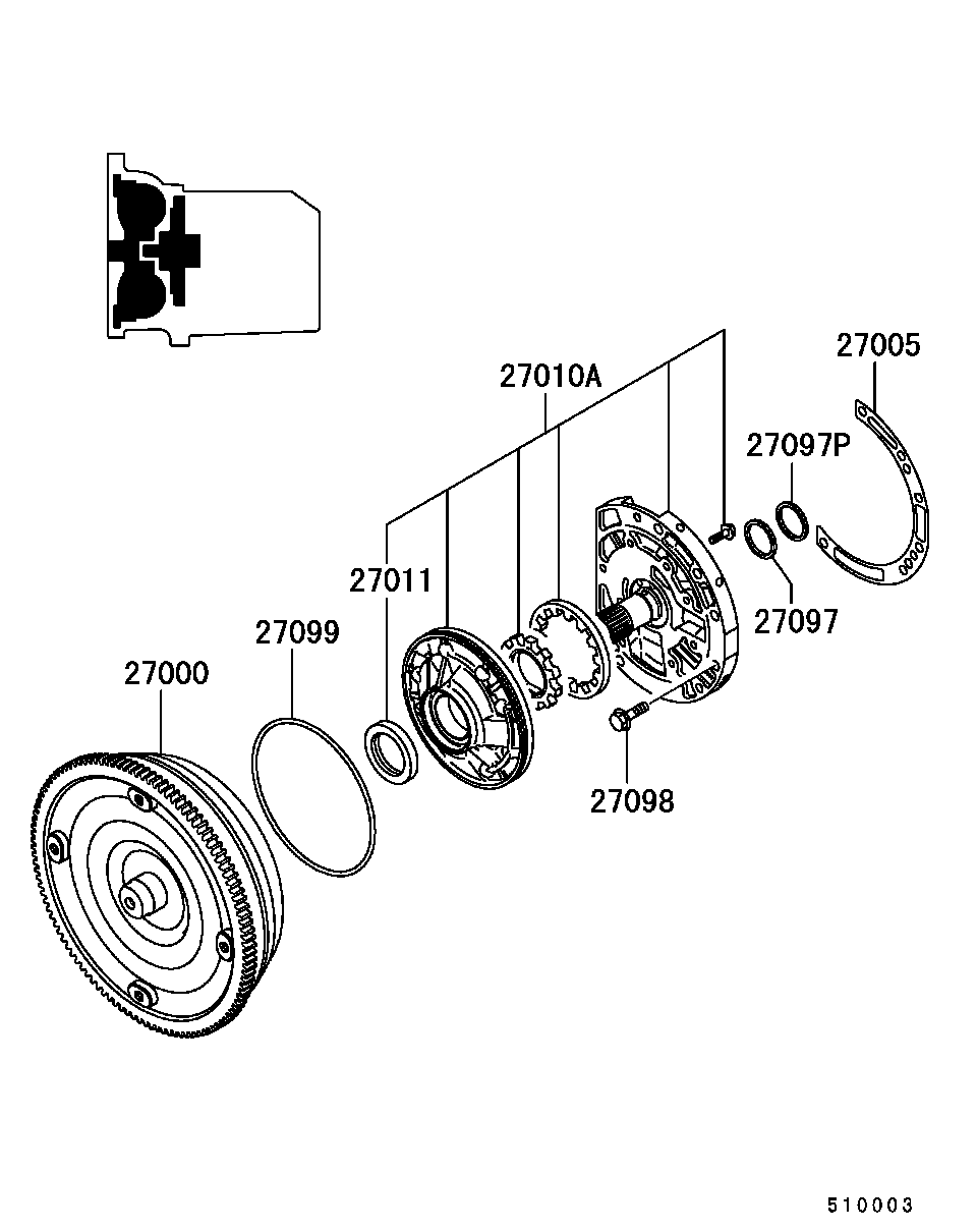 Масляный насос АКПП для Мицубиси Лансер 2000-2007