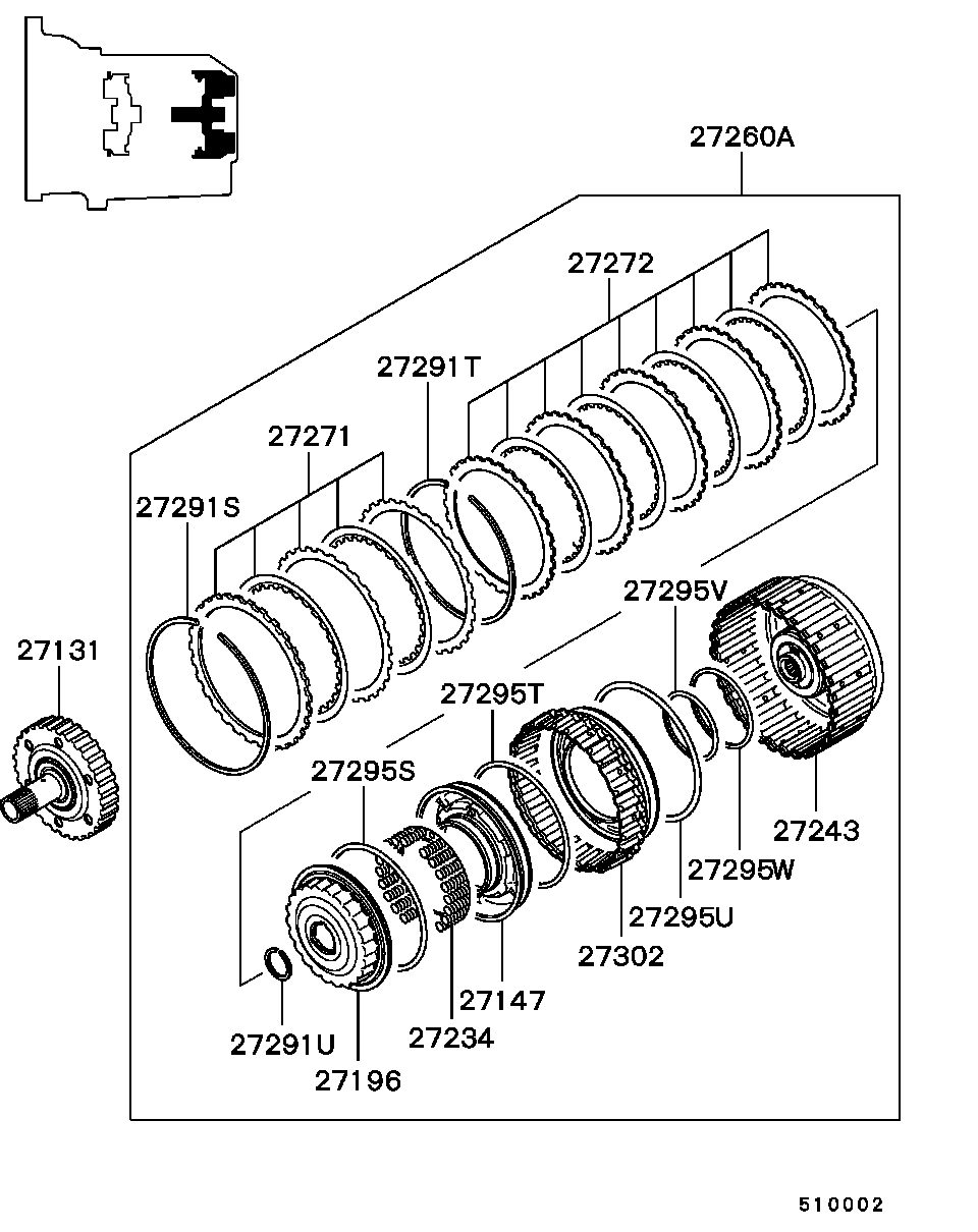 Муфта АКПП для Мицубиси Лансер 2000-2007