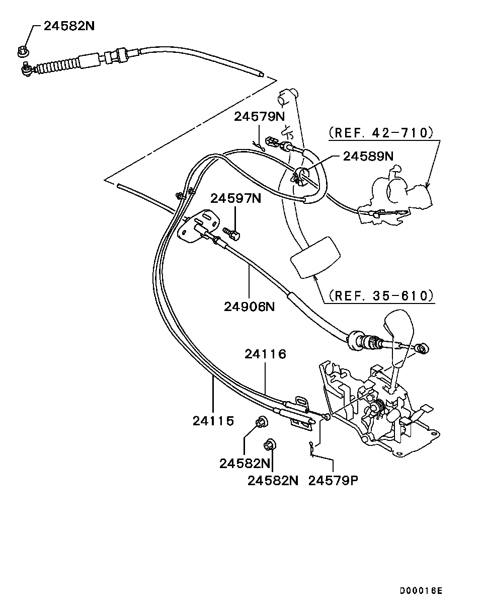 Трос переключения скоростей для Мицубиси Лансер 2000-2007 