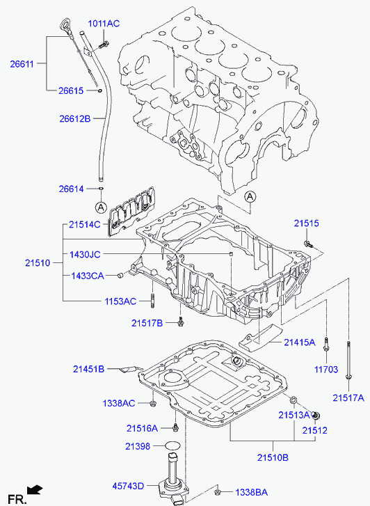 Поддон масляный для Хендай Санта Фе 2010-2012