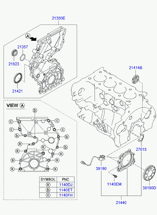Крышка ГРМ для Хендай Санта Фе 2010-2012
