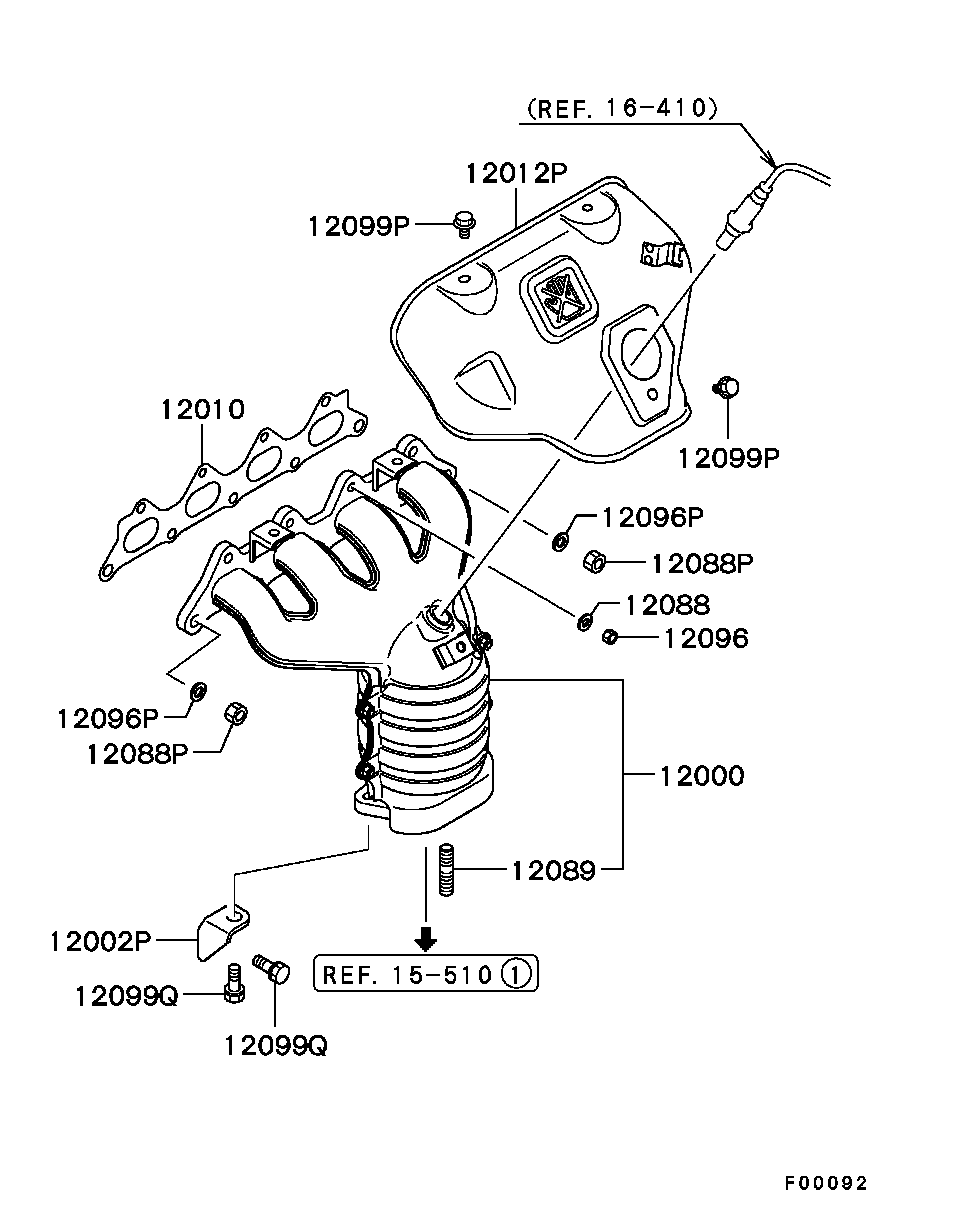 Коллектор выпускной для Мицубиси Лансер 2007-2010