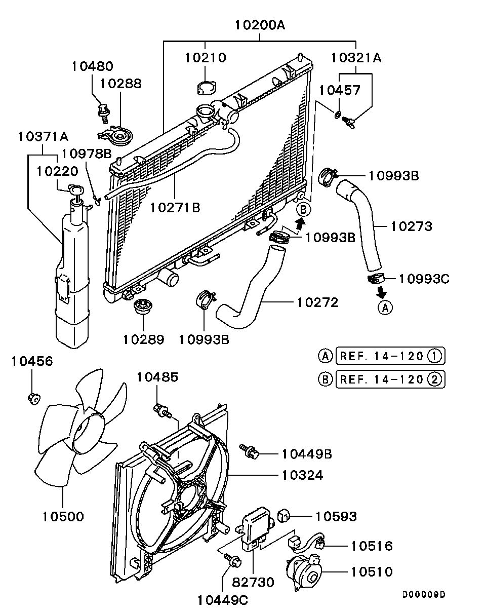 Бачок расширительный для Мицубиси Лансер 2007-2010