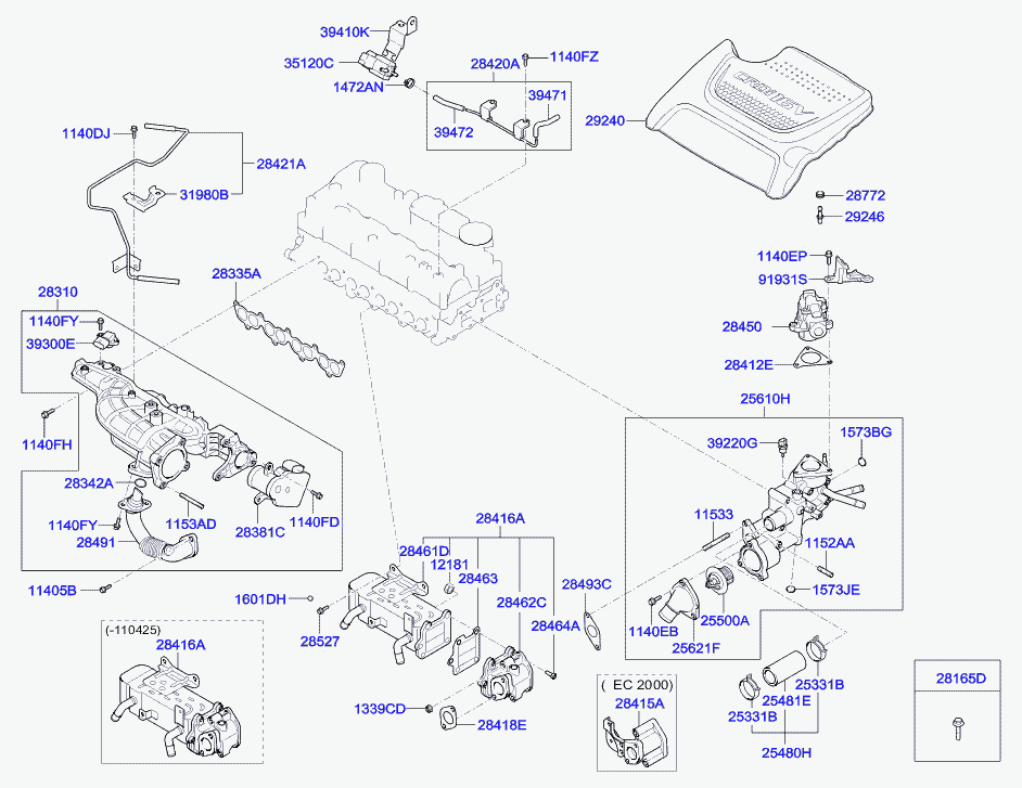 Термостат для Хендай Санта Фе 2010-2012