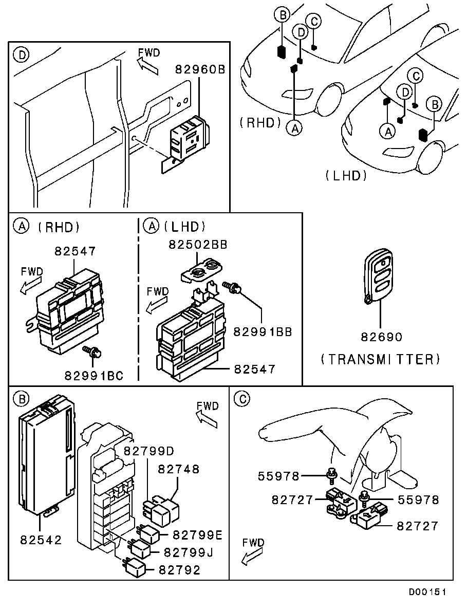 Блок предохранителей для Мицубиси Лансер 2007-2010
