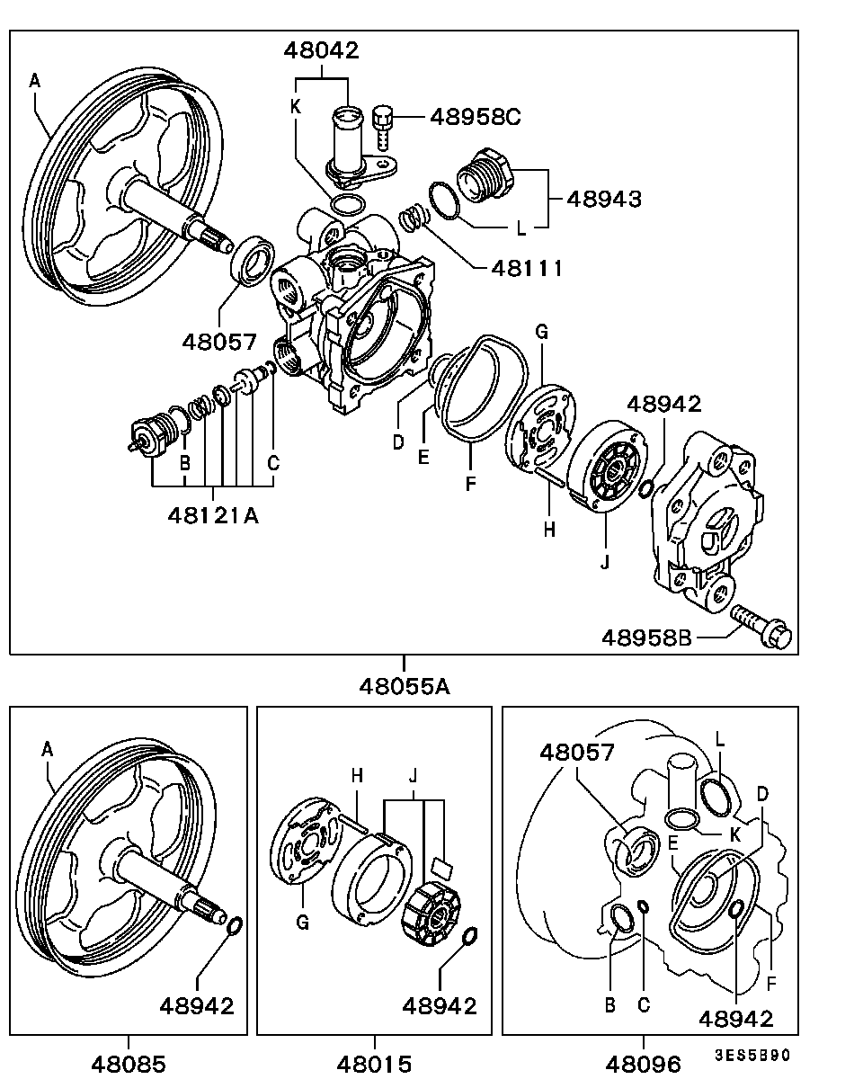 Насос ГУР для Мицубиси Лансер 2007-2010
