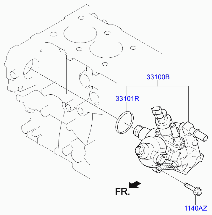 Топливный насос высокого давления для Хендай Санта Фе 2010-2012