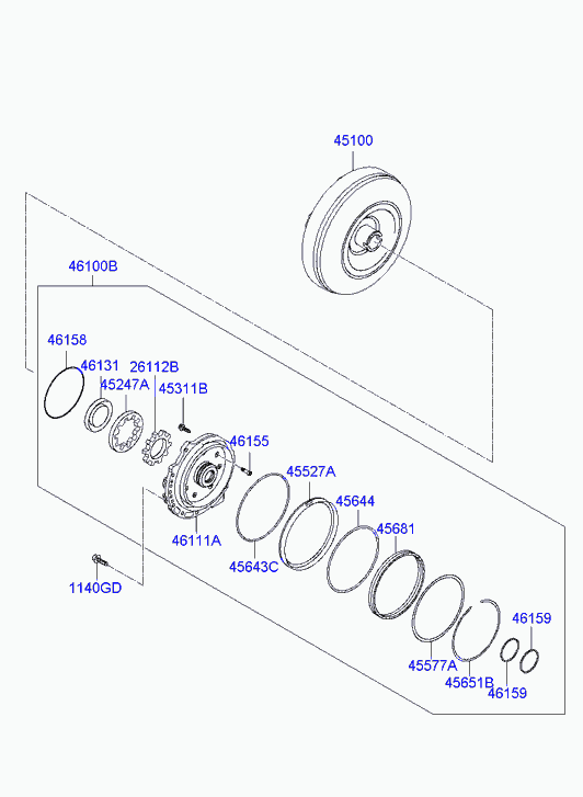 Масляный насос АКПП для Хендай Санта Фе 2010-2012