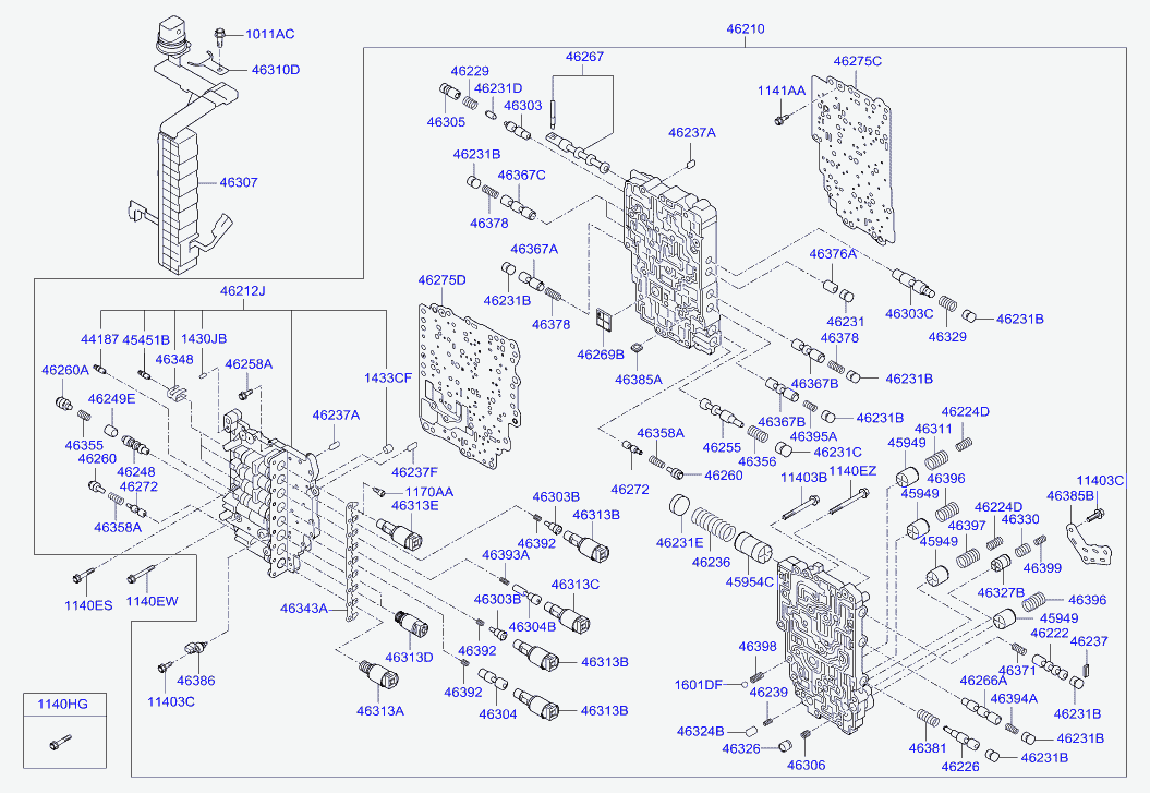 Гидроблок АКПП для Хендай Санта Фе 2010-2012