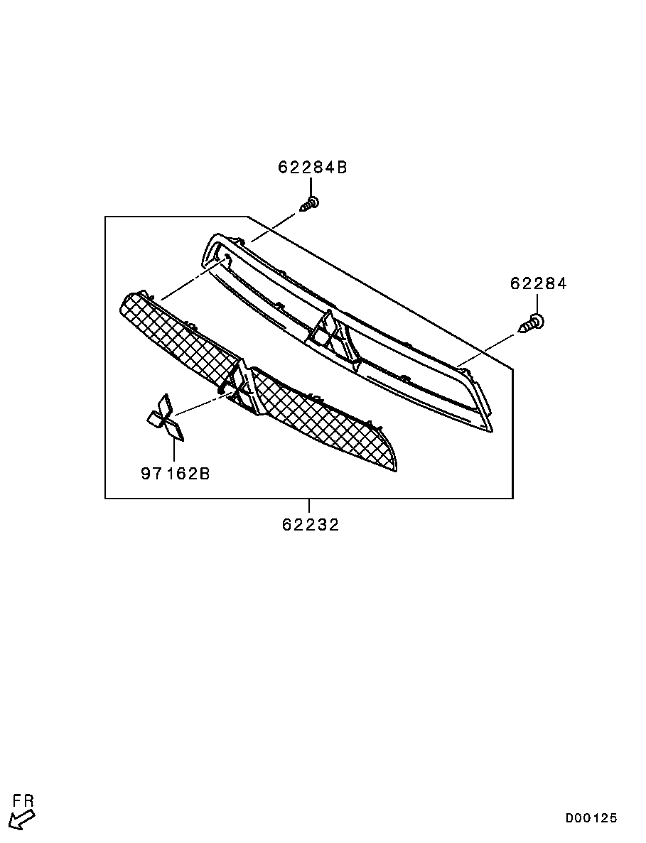Решетка радиатора для Мицубиси Лансер 2011-2015