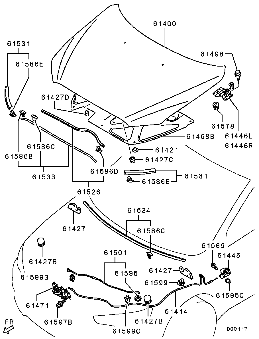 Капот для Мицубиси Лансер 2011-2015