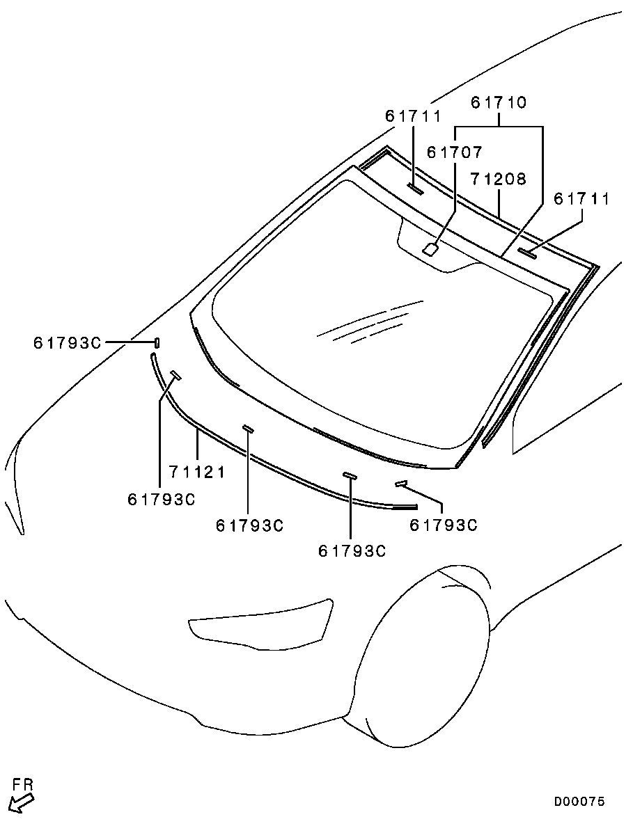 Лобовое стекло для Мицубиси Лансер 2011-2015