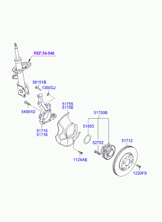 Диск тормозной передний для Хендай Санта Фе 2010-2012