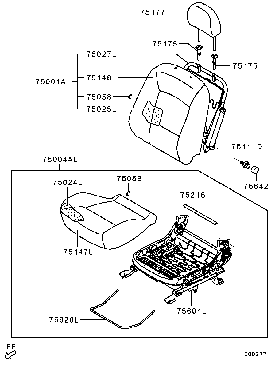 Подушка сиденья водителя для Мицубиси Лансер 2011-2015