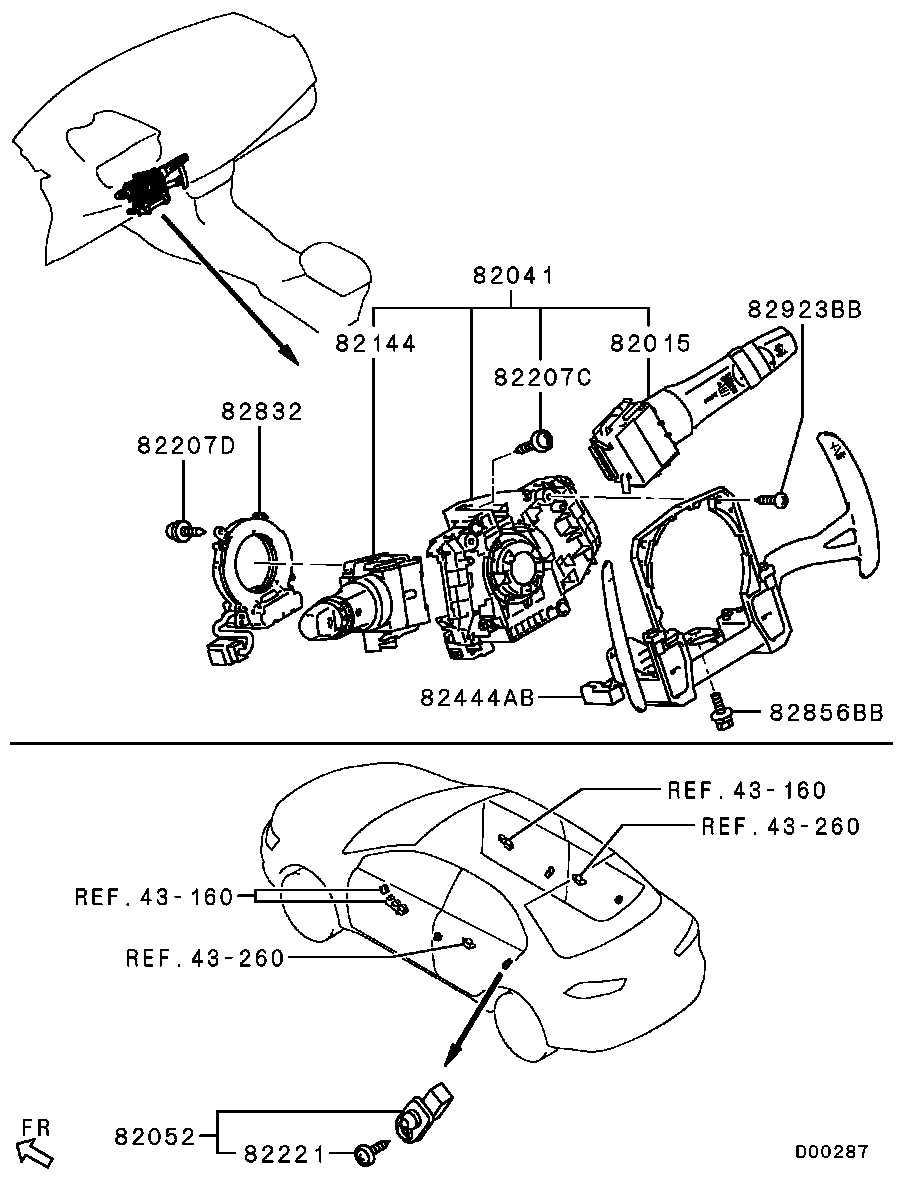 Подрулевой переключатель внешнего света для Мицубиси Лансер 2011-2015