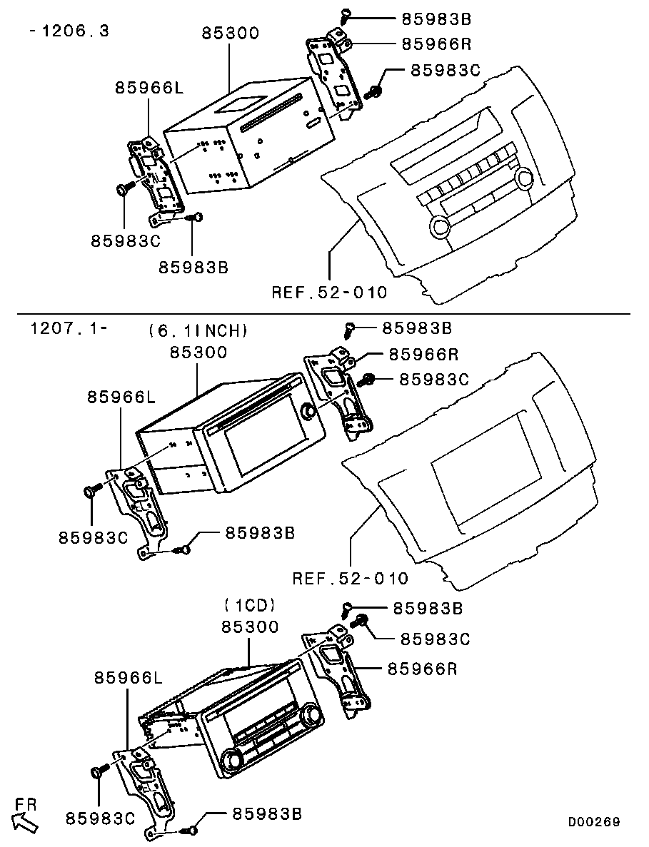 Авто-магнитола для Мицубиси Лансер 2011-2015
