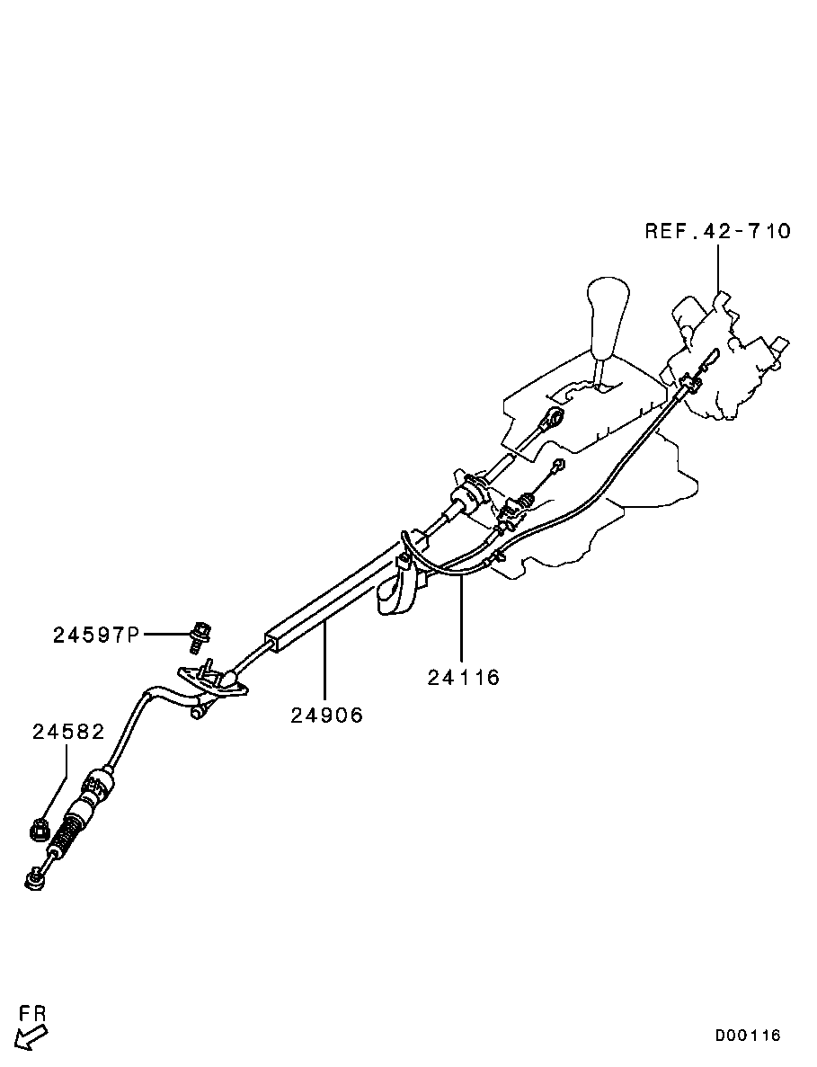 Трос переключения скоростей для Мицубиси Лансер 2011-2015
