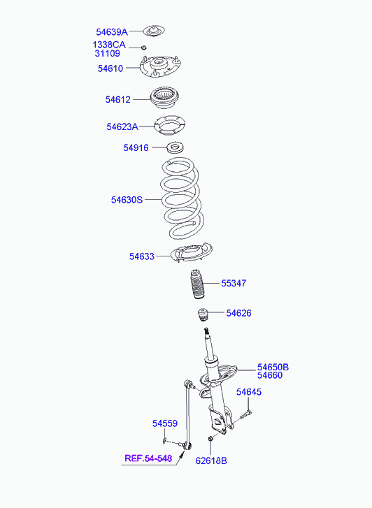 Пружина передняя для Хендай Санта Фе 2010-2012