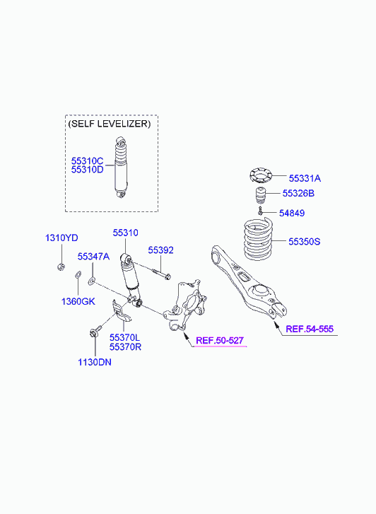 Пружина задняя для Хендай Санта Фе 2010-2012