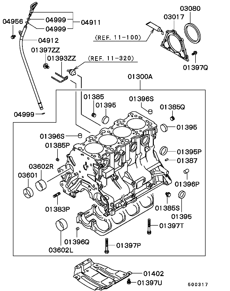 Блок цилиндров в сборе для Мицубиси Галант 1996-2006