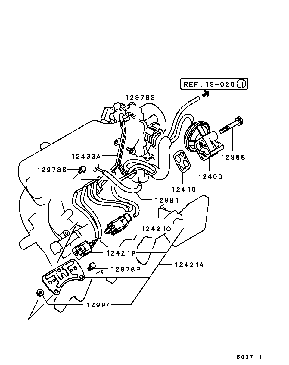 Клапан ЕГР для Мицубиси Галант 1996-2006