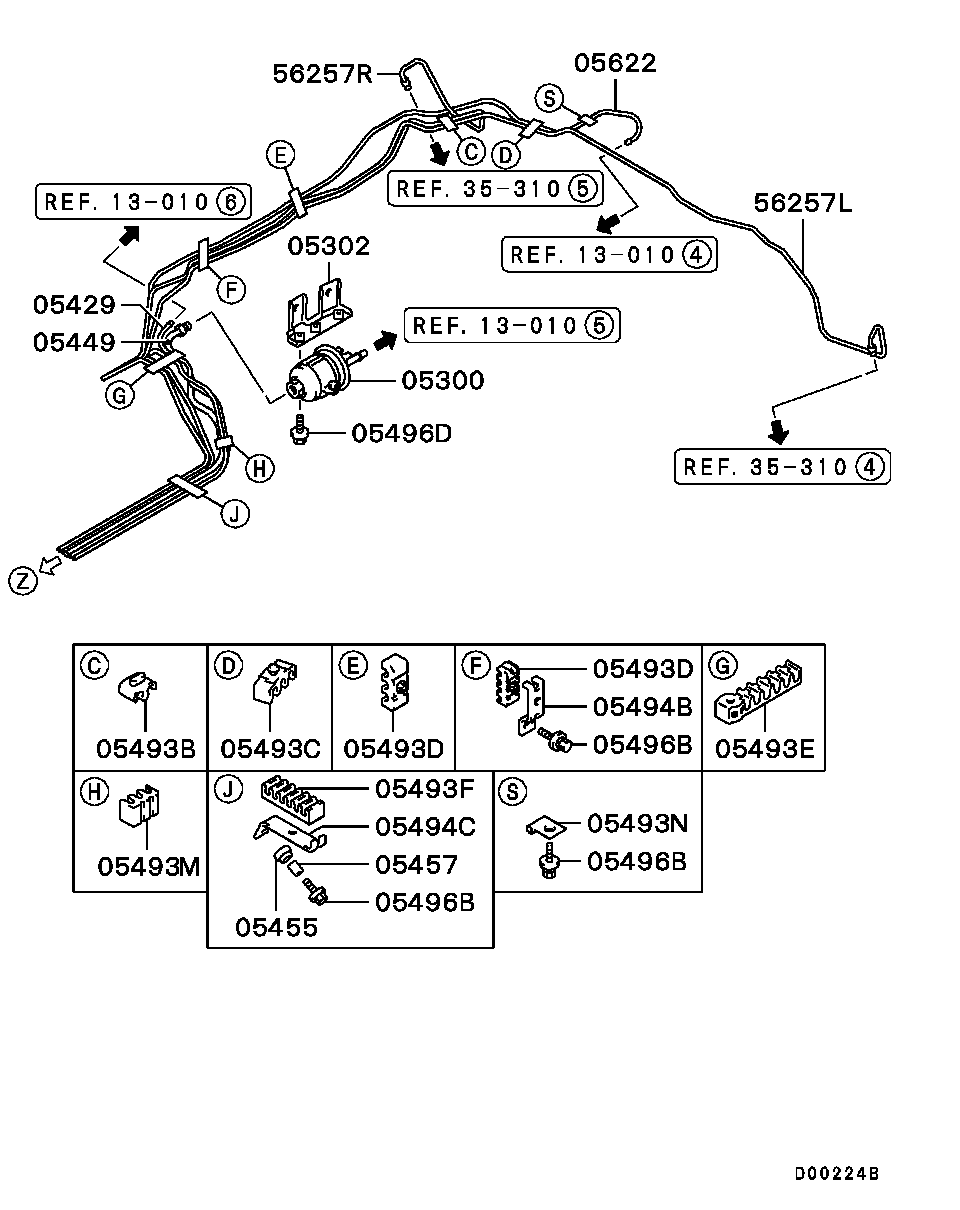 Фильтр топливный для Мицубиси Галант 1996-2006