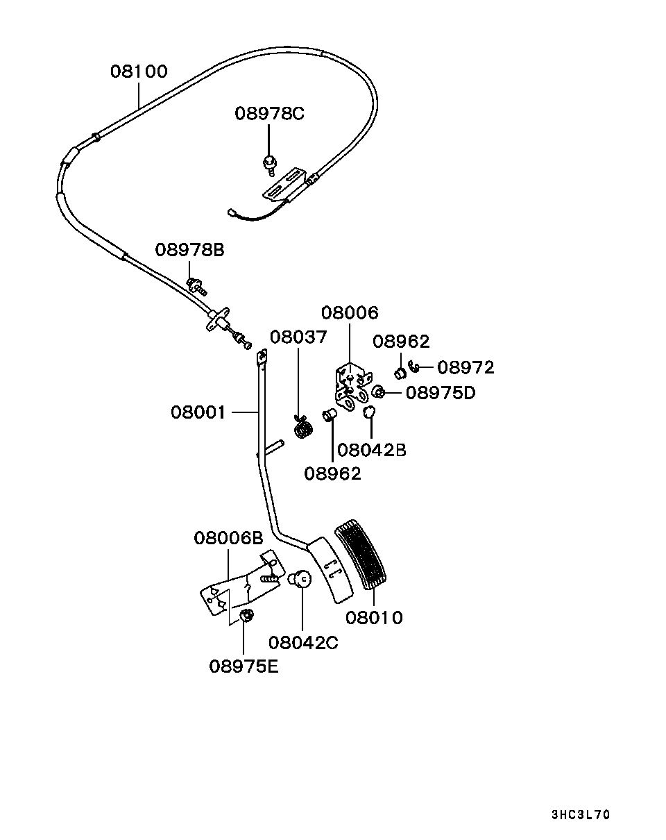 Педаль газа для Мицубиси Галант 1996-2006