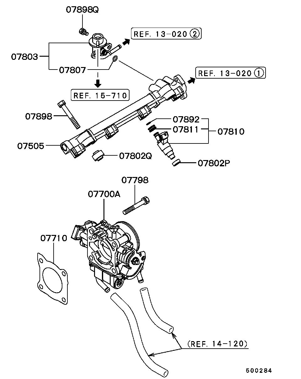 Топливная рампа для Мицубиси Галант 1996-2006