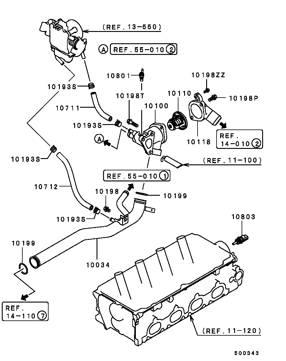 Термостат для Мицубиси Галант 1996-2006