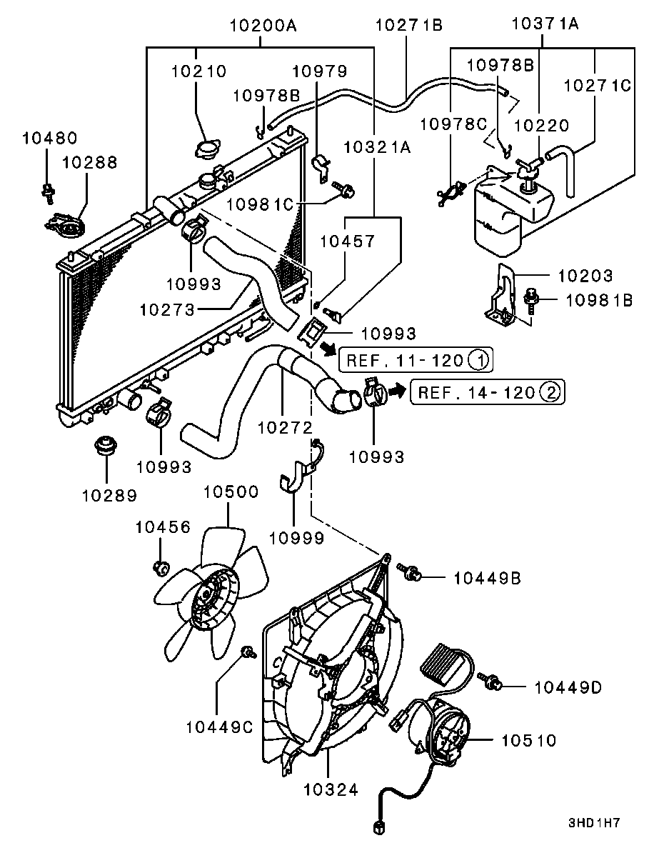 Мотор вентилятора двигателя для Мицубиси Галант 1996-2006