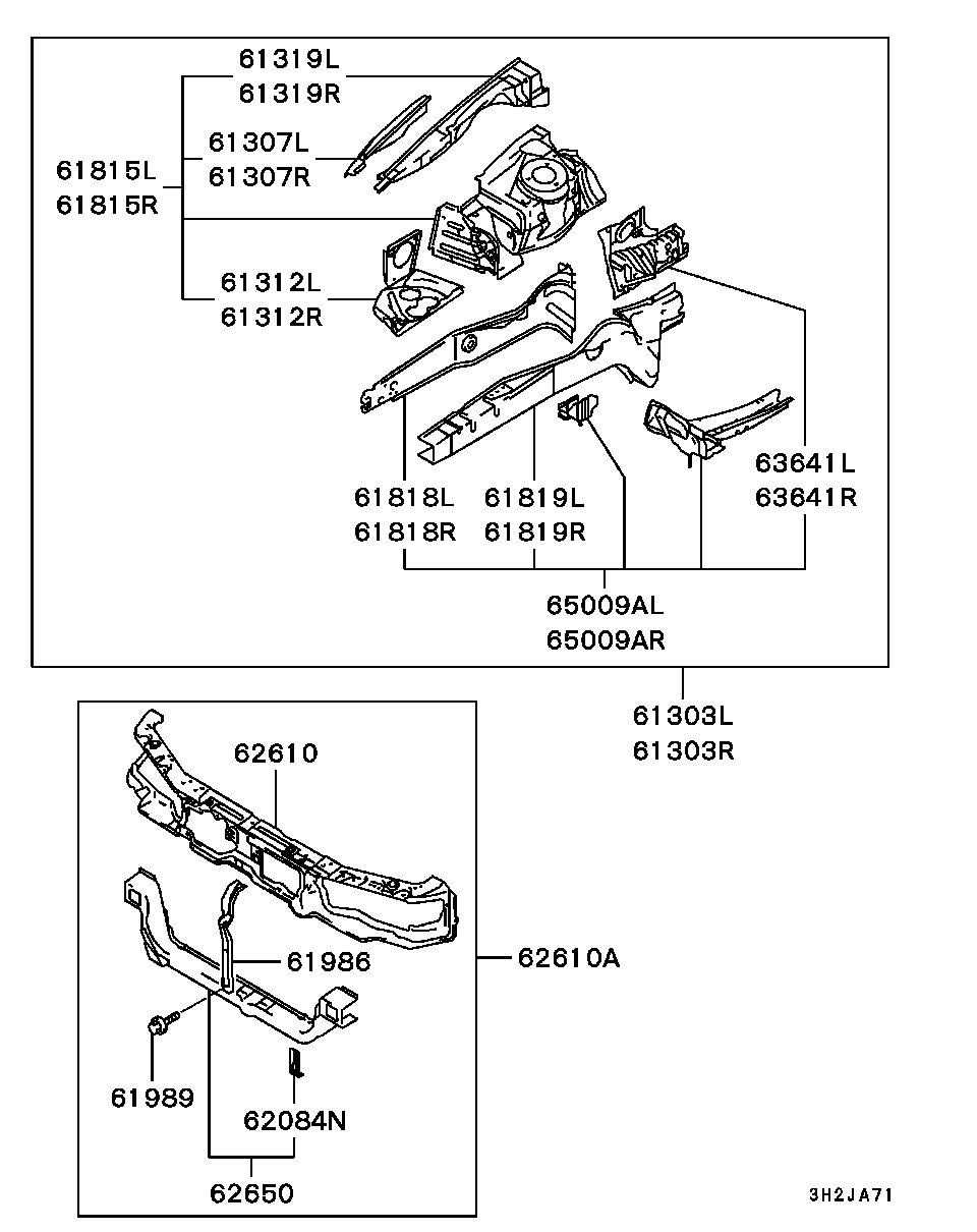 Панель передняя-телевизор для Мицубиси Галант 1996-2006