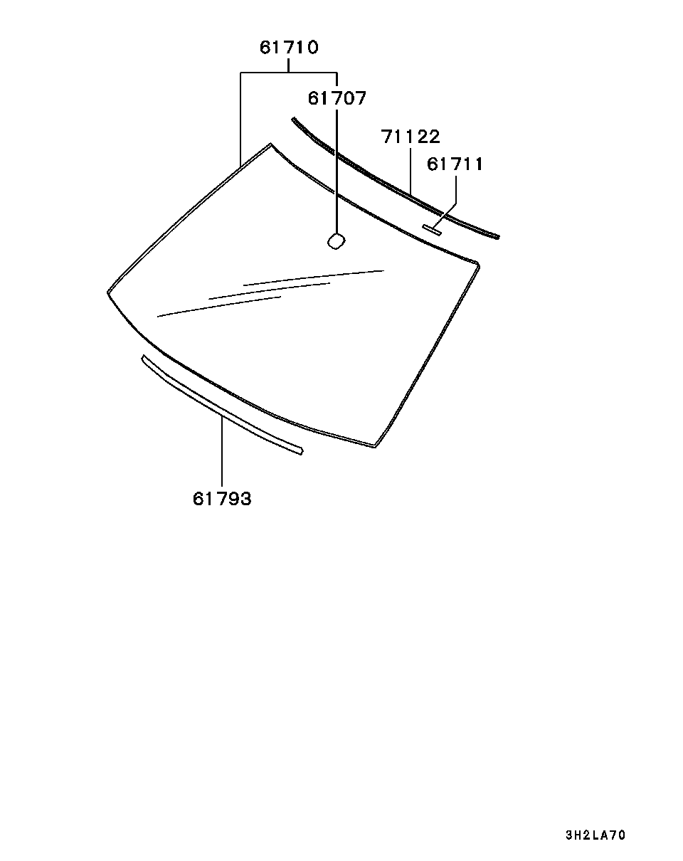 Лобовое стекло для Мицубиси Галант 1996-2006