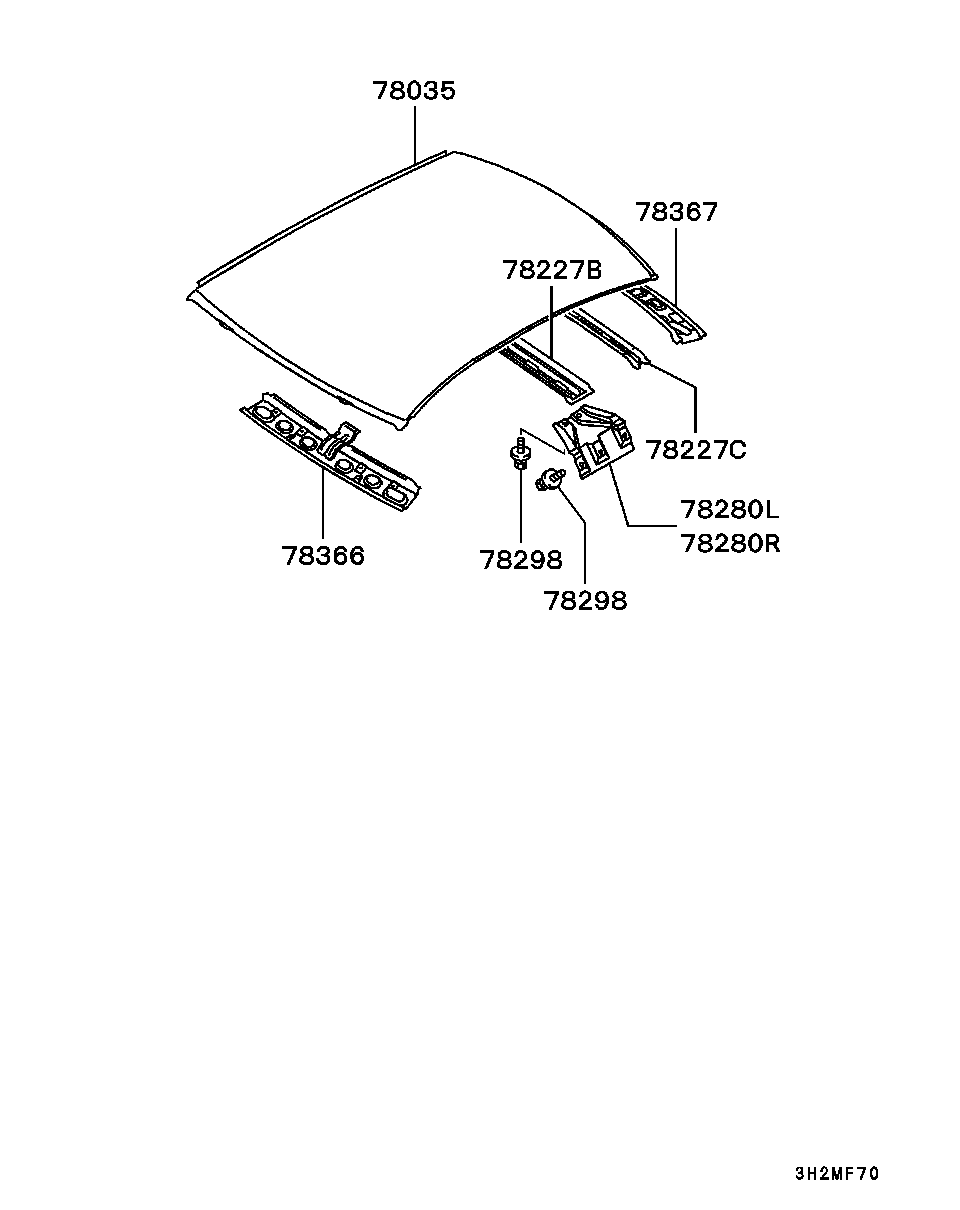 Крыша для Мицубиси Галант 1996-2006