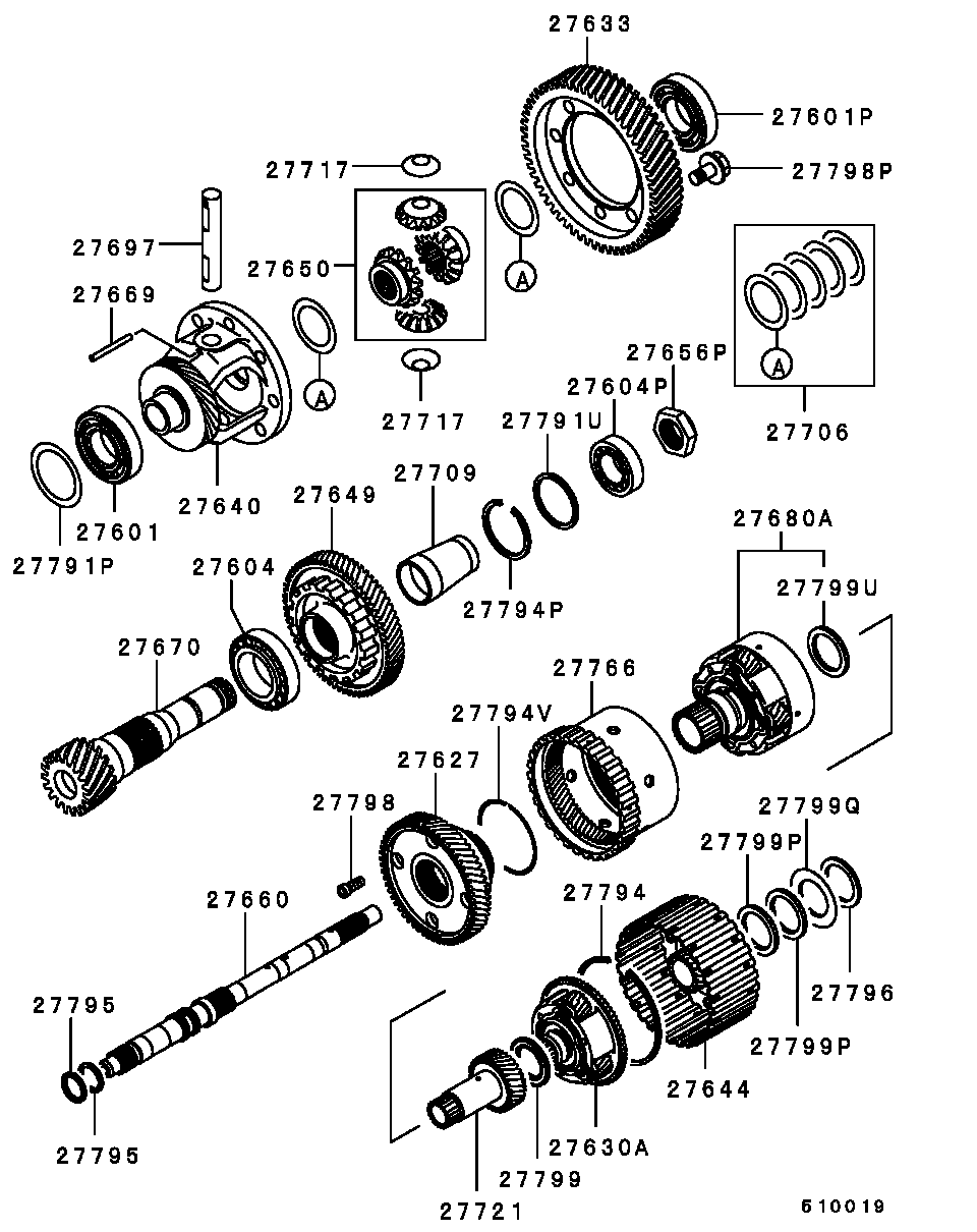 Вал АКПП для Мицубиси Галант 1996-2006