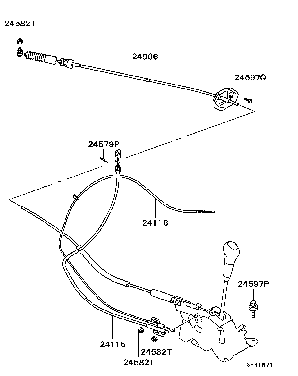 Трос переключения скоростей для Мицубиси Галант 1996-2006 