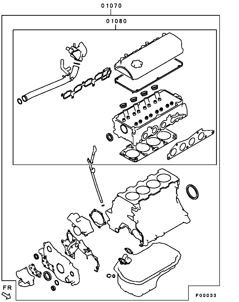 Комплект прокладок для двигателя для Мицубиси Галант 2003-2008