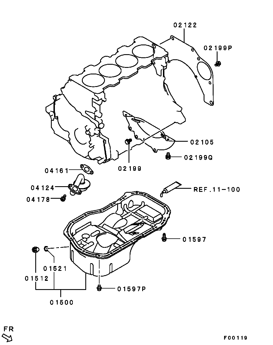 Поддон масляный для Мицубиси Галант 2003-2008