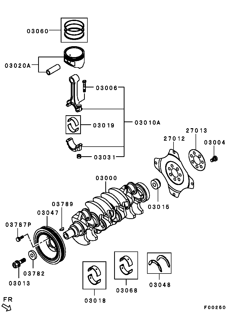 Шатун в сборе для Мицубиси Галант 2003-2008