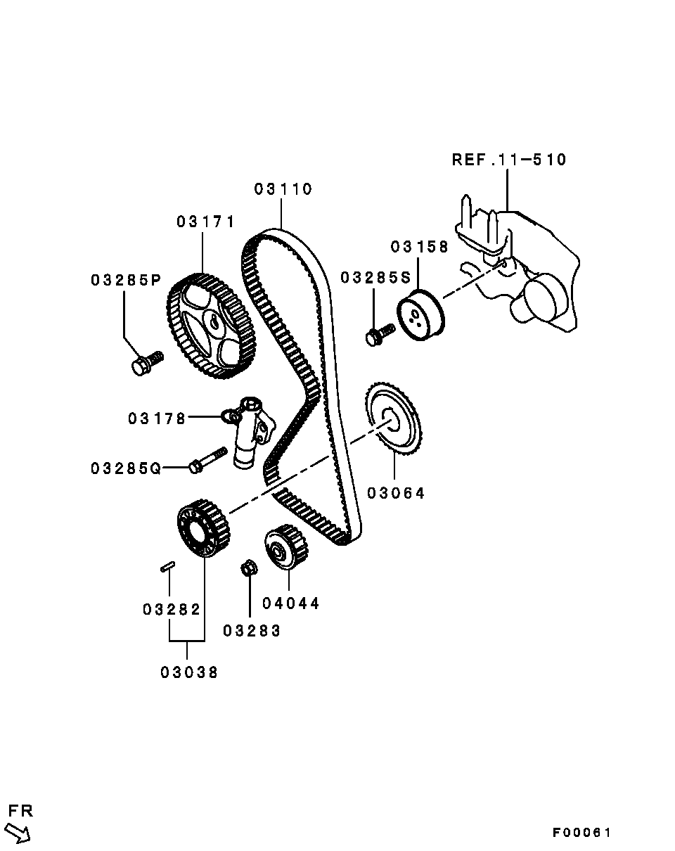 Натяжитель цепи ГРМ для Мицубиси Галант 2003-2008