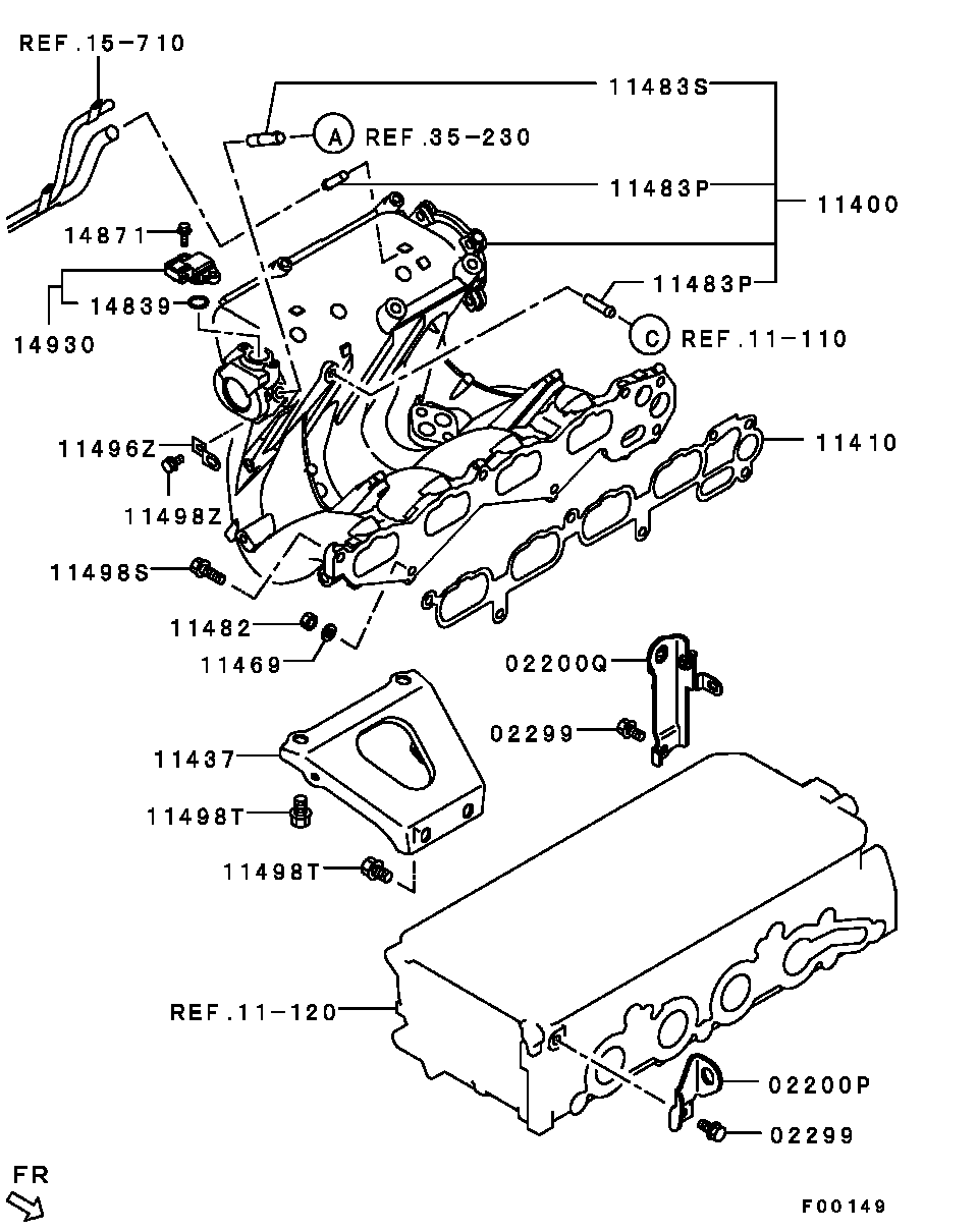Коллектор впускной для Мицубиси Галант 2003-2008
