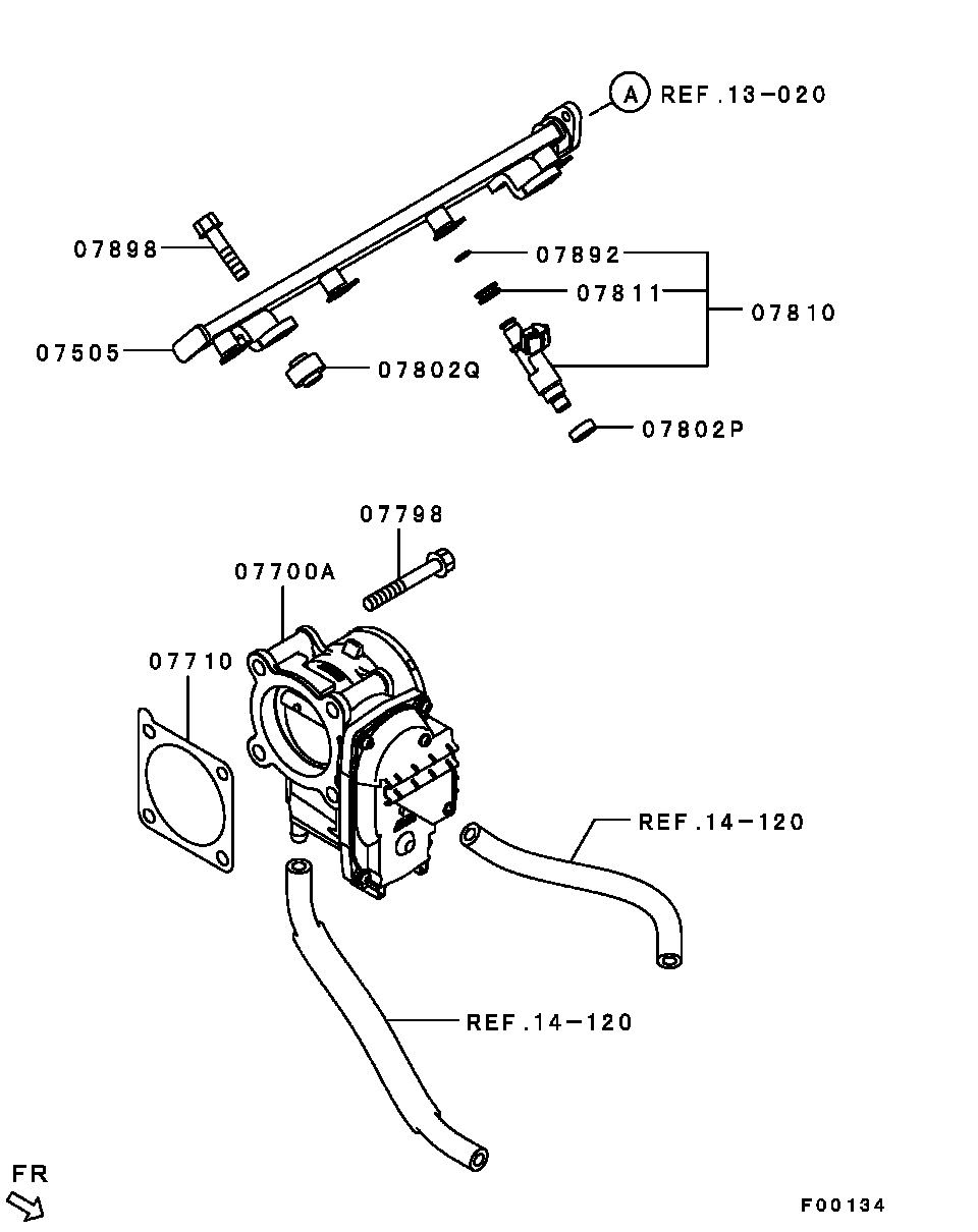 Дроссельная заслонка для Мицубиси Галант 2003-2008