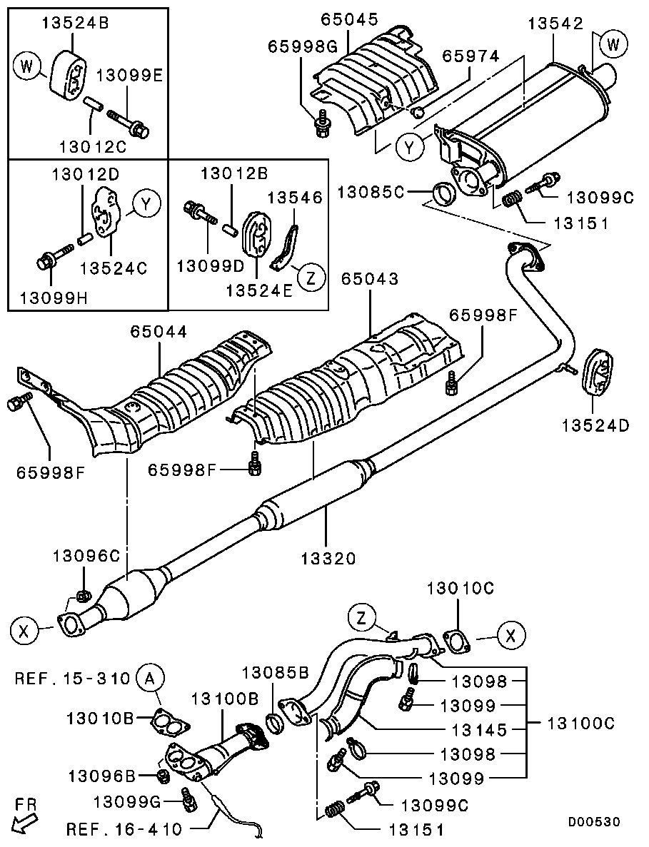 Приёмная труба для Мицубиси Галант 2003-2008