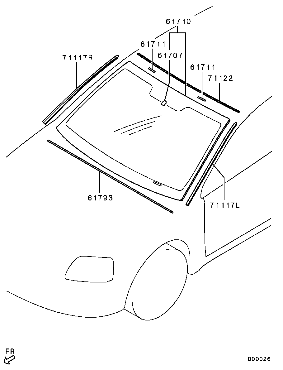 Лобовое стекло для Мицубиси Галант 2003-2008