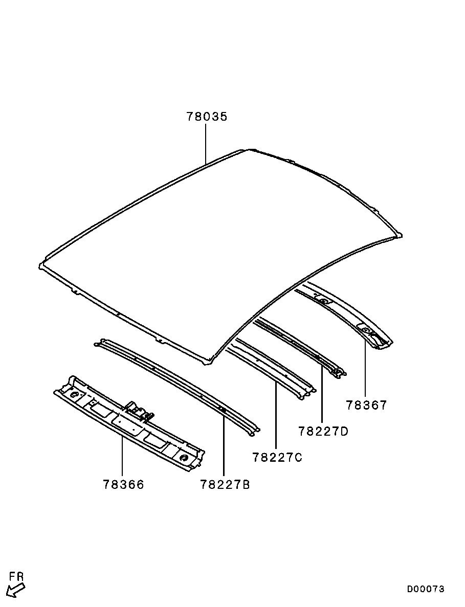 Крыша для Мицубиси Галант 2003-2008
