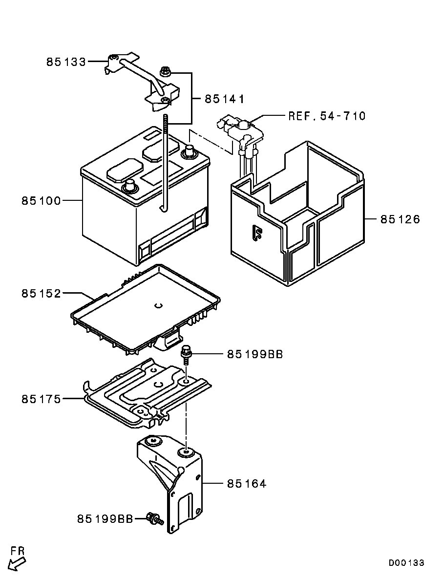 Аккумулятор для Мицубиси Галант 2003-2008