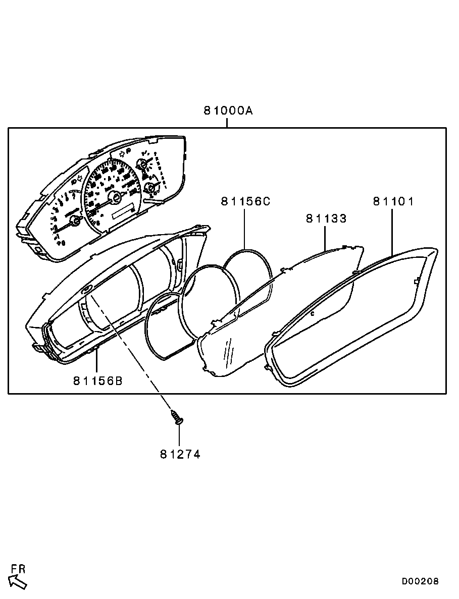 Щиток приборов для Мицубиси Галант 2003-2008
