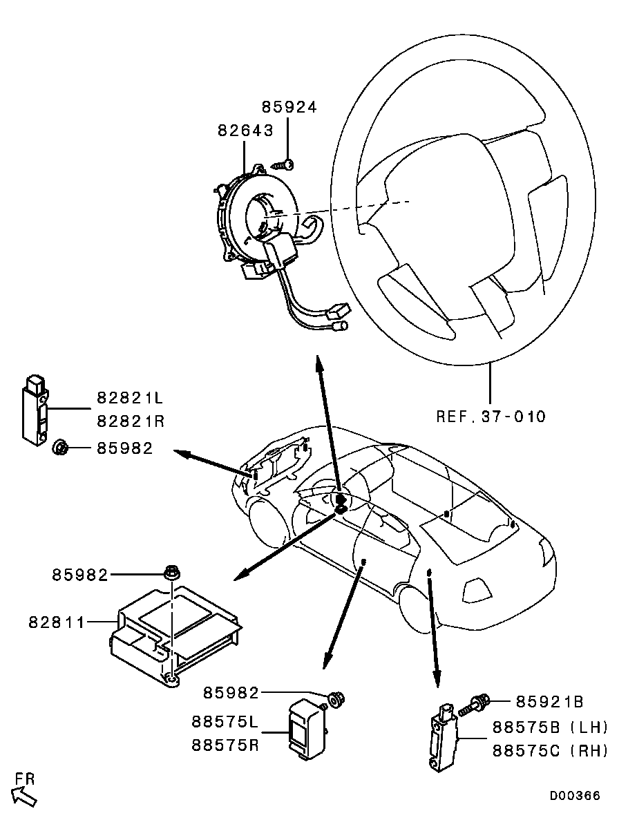 Контактная группа руля для Мицубиси Галант 2003-2008