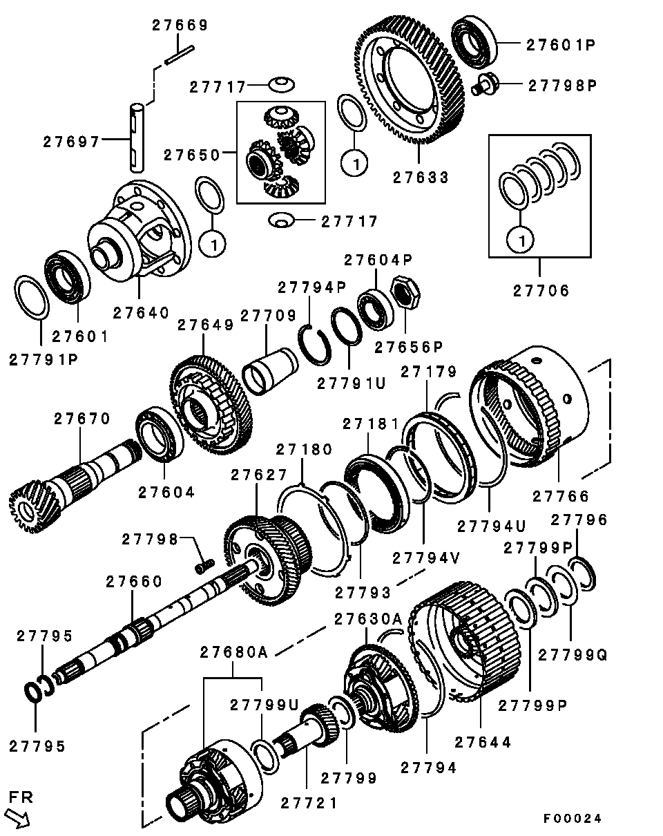 Вал АКПП для Мицубиси Галант 2003-2008