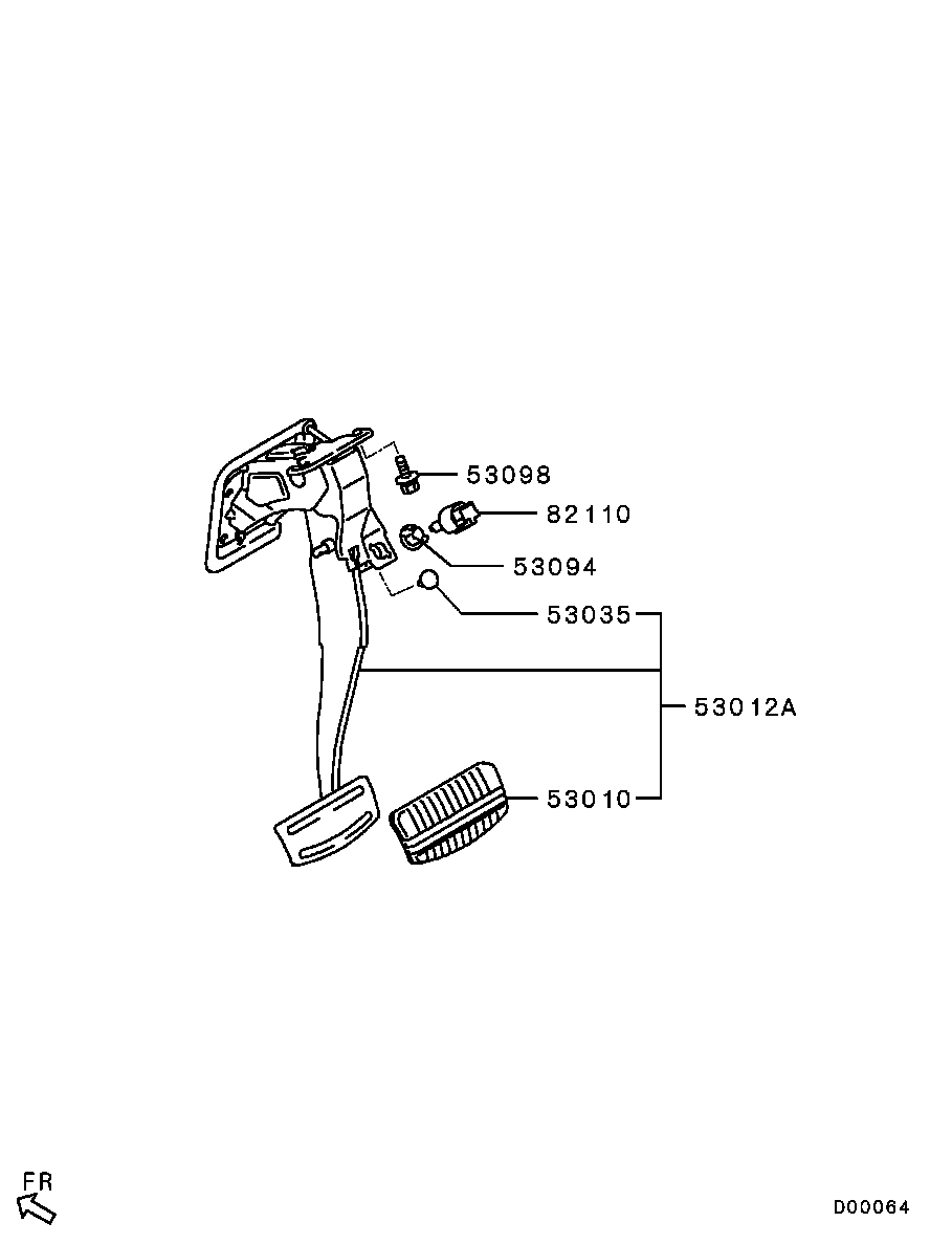 Педаль тормоза для Мицубиси Галант 2003-2008